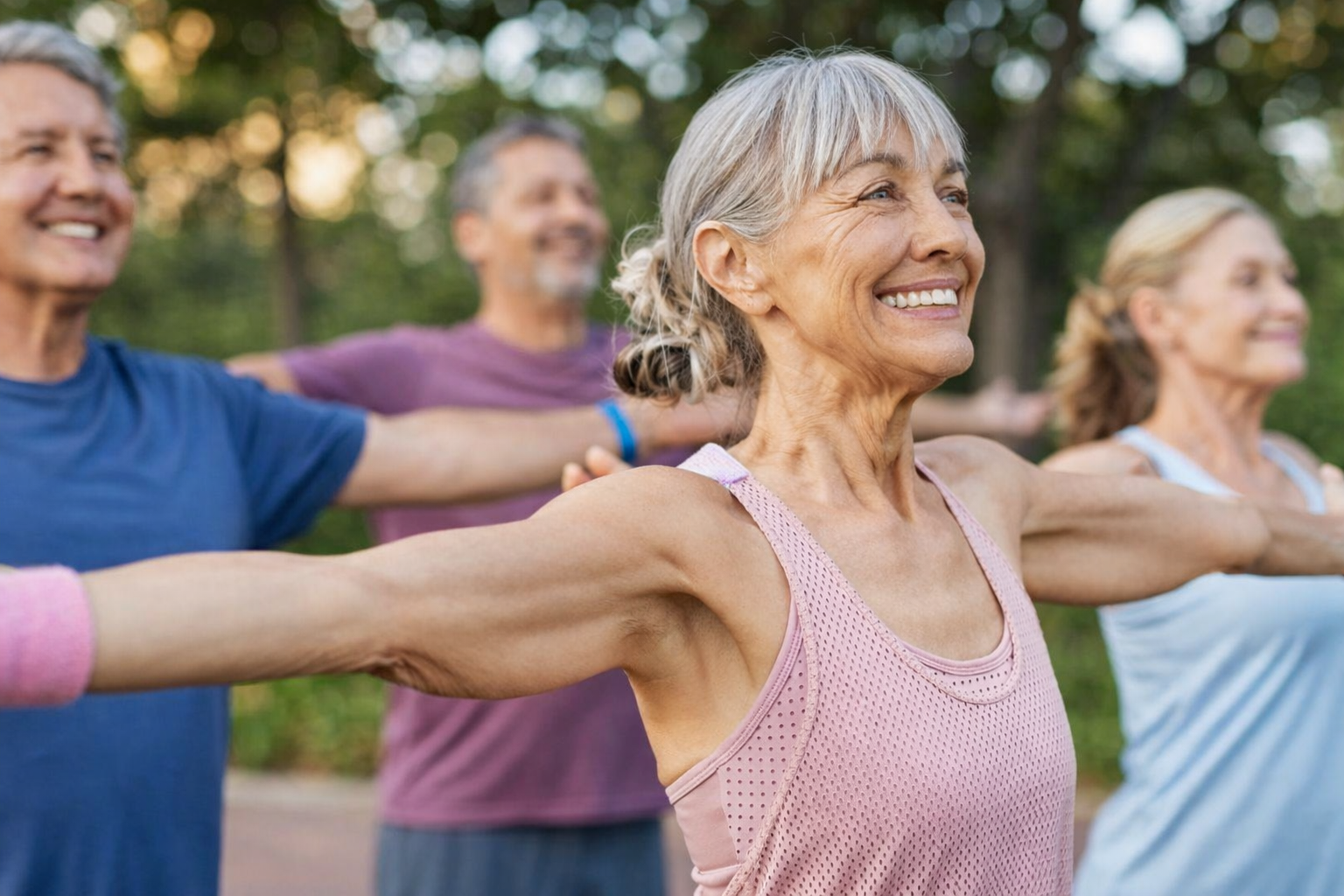 Hombre feliz mostrando resultados de pérdida de peso
